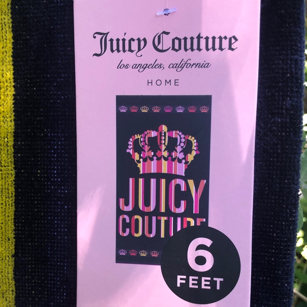 NWT Juicy Couture Colorful Crowns w/ Juicy Couture Insignia Beach Towel